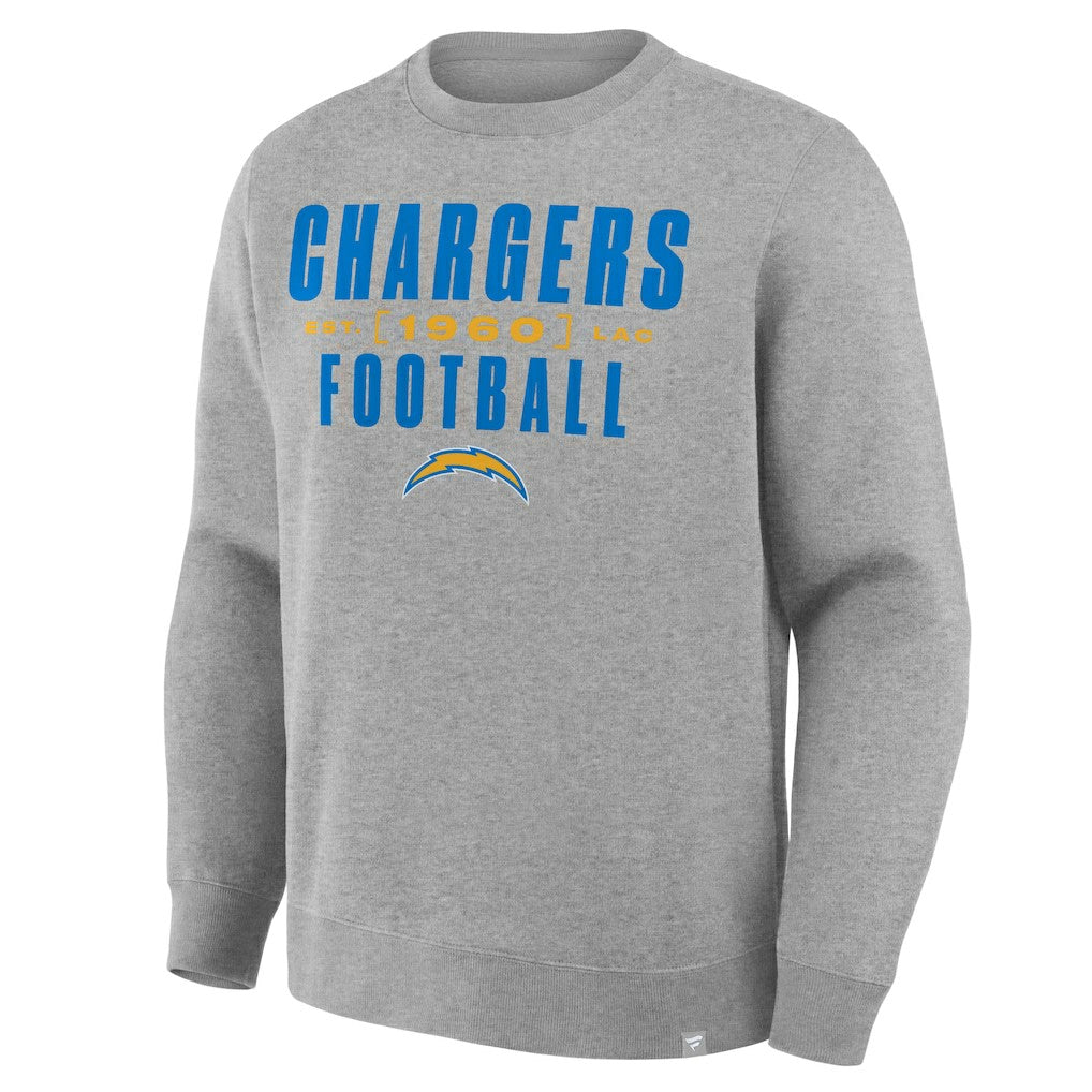 Los Angeles Chargers Powerful Throw Legacy Pullover Sweatshirt - Heather Gray outlet