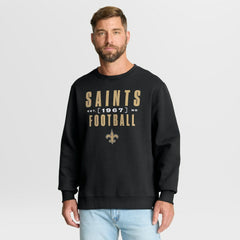 New Orleans Saints Powerful Throw Legacy Pullover Sweatshirt - Black online