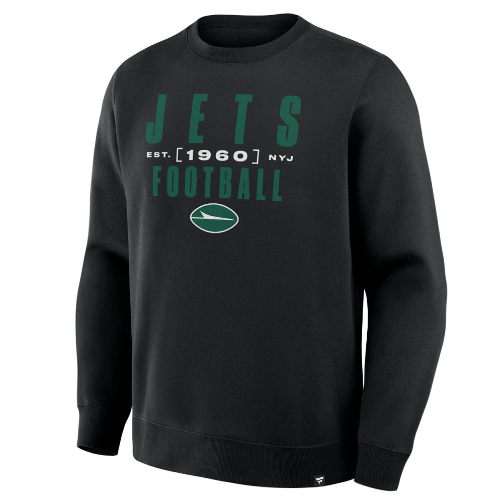 New York Jets Powerful Throw Legacy Pullover Sweatshirt - Black for sale