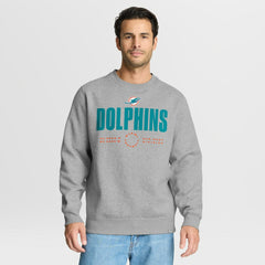Miami Dolphins Direct Handoff Legacy Pullover Sweatshirt - Heather Gray on sale