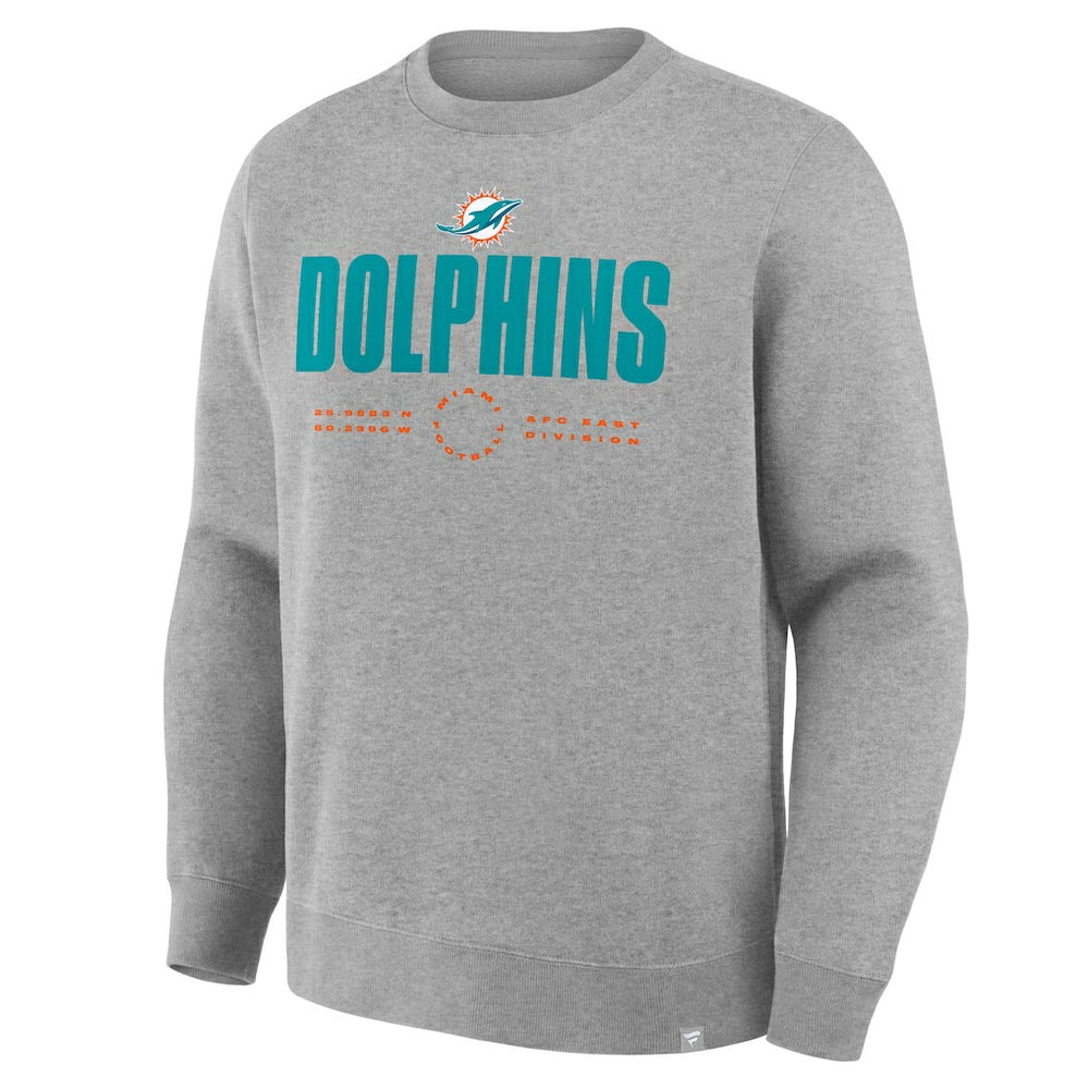 Miami Dolphins Direct Handoff Legacy Pullover Sweatshirt - Heather Gray on sale