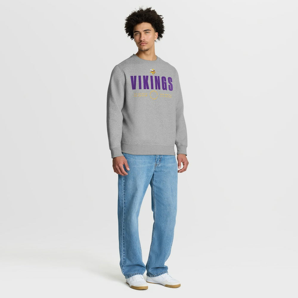 Minnesota Vikings Direct Handoff Legacy Pullover Sweatshirt - Heather Gray discount