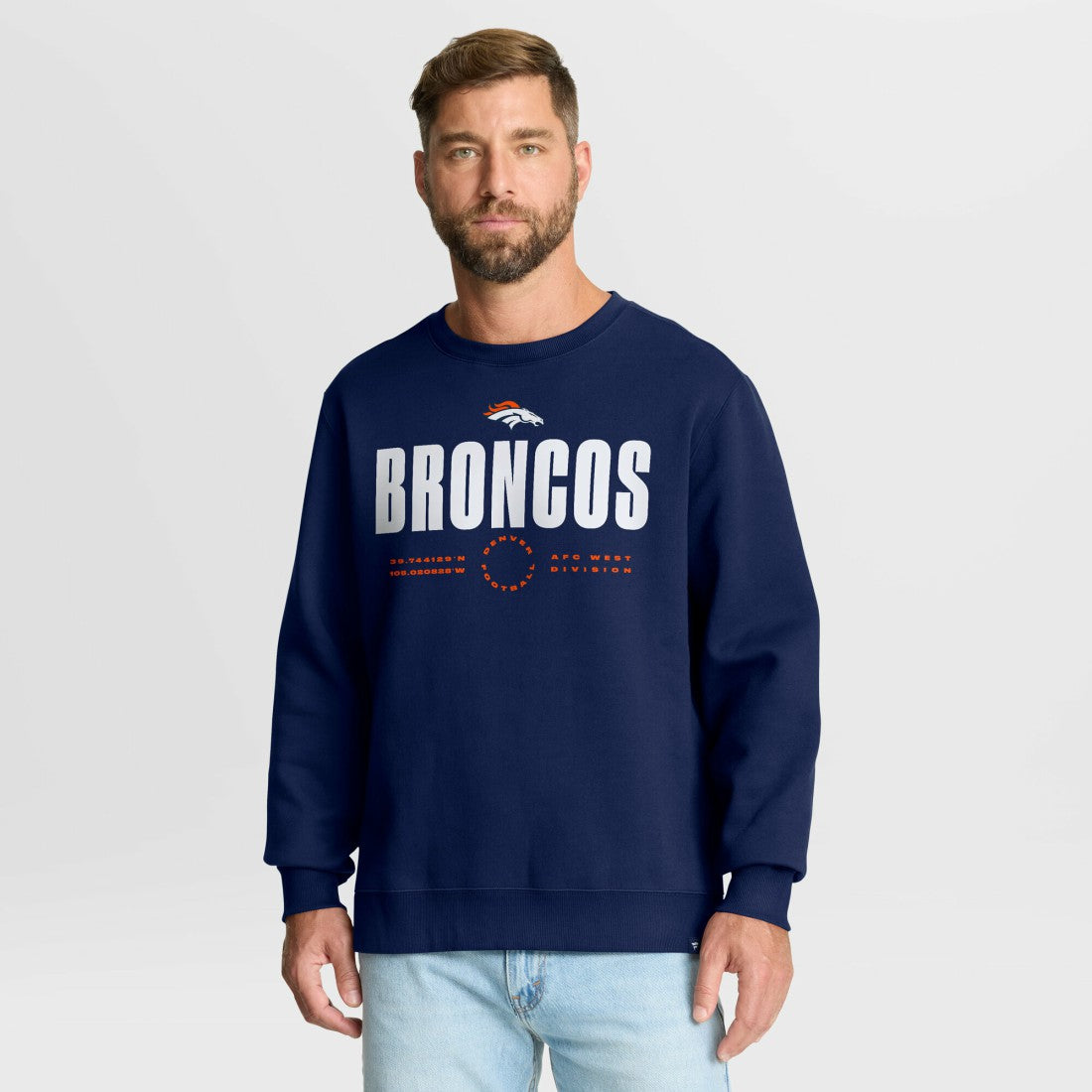 Denver Broncos Direct Handoff Legacy Pullover Sweatshirt - Navy for sale