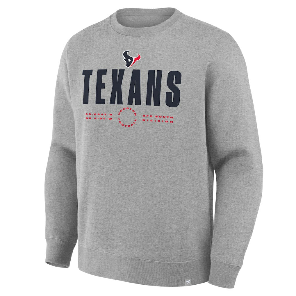 Houston Texans Direct Handoff Legacy Pullover Sweatshirt - Heather Gray for sale