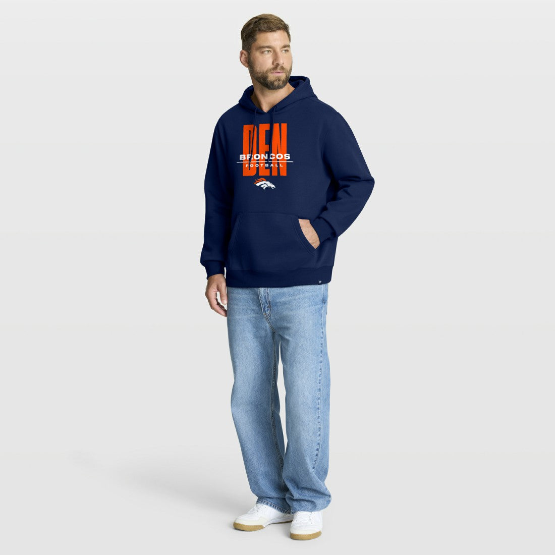 Denver Broncos Right Tackle Legacy Pullover Hoodie - Navy outlet