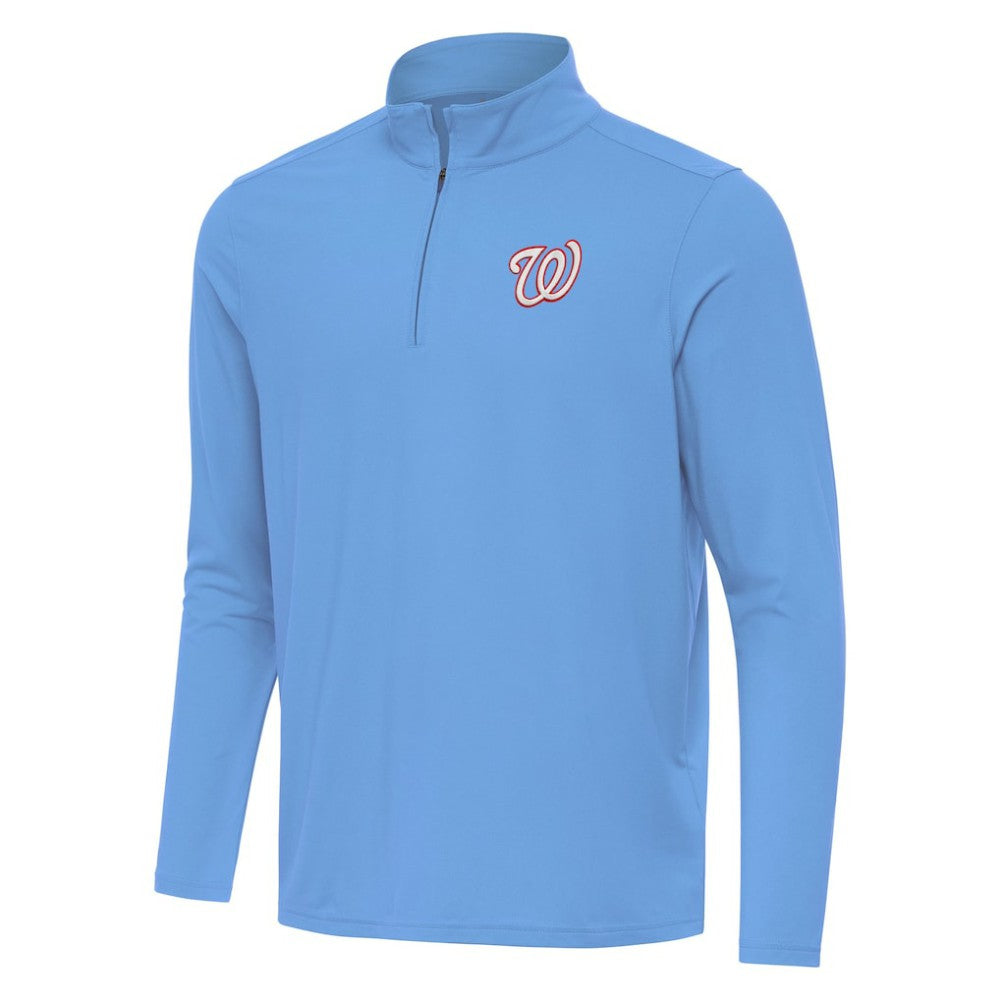 Washington Nationals Antigua Intent Quarter-Zip Top Powder Blue