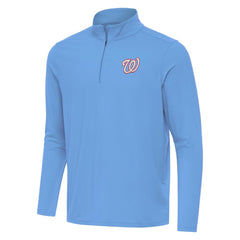 Washington Nationals Antigua Intent Quarter-Zip Top Powder Blue