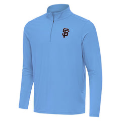 San Francisco Giants Antigua Intent Quarter-Zip Top Powder Blue