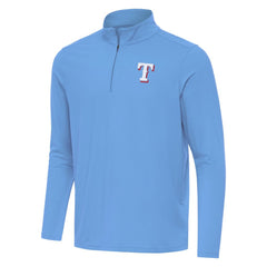 Texas Rangers Antigua Intent Quarter-Zip Top Powder Blue
