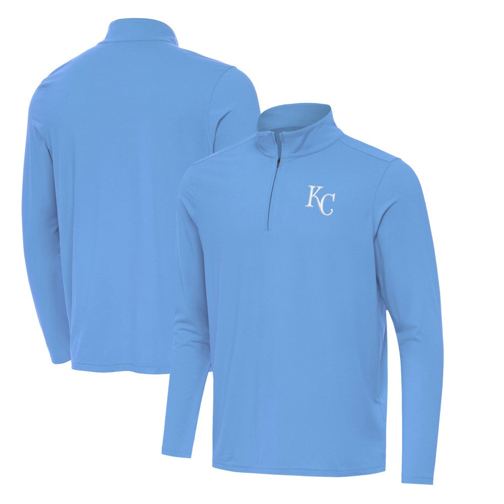 Kansas City Royals Antigua Intent Quarter-Zip Top Powder Blue
