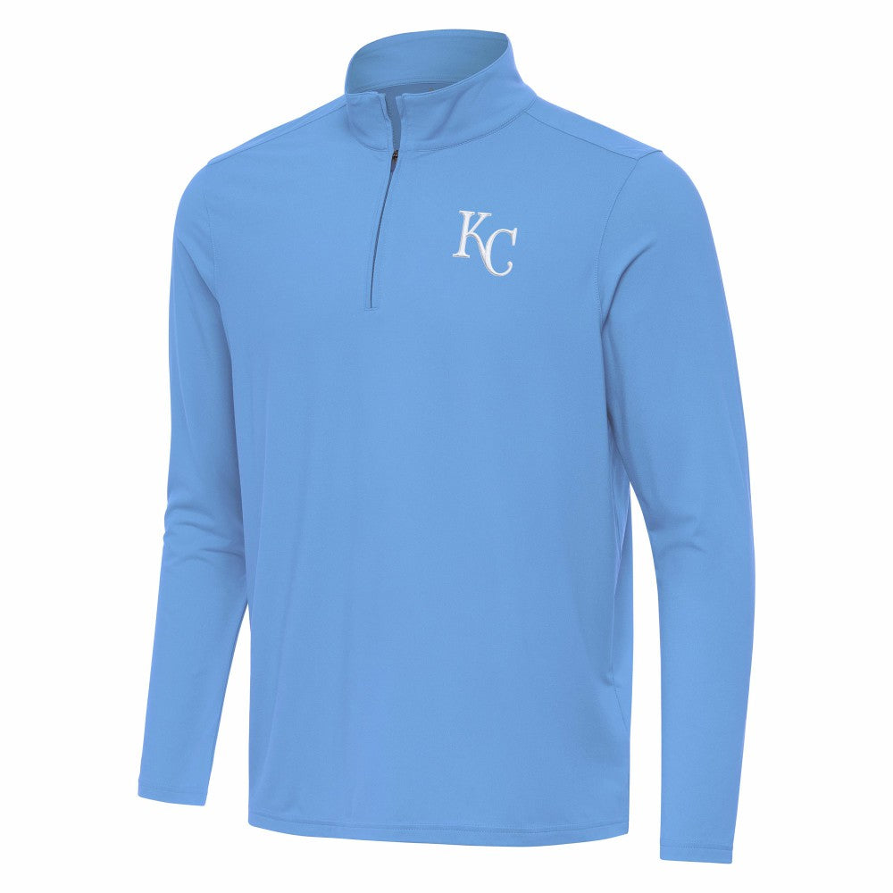 Kansas City Royals Antigua Intent Quarter-Zip Top Powder Blue
