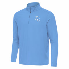 Kansas City Royals Antigua Intent Quarter-Zip Top Powder Blue