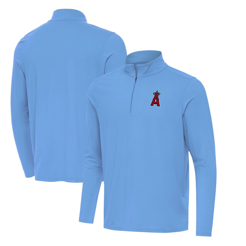 Los Angeles Angels Antigua Intent Quarter-Zip Top Powder Blue