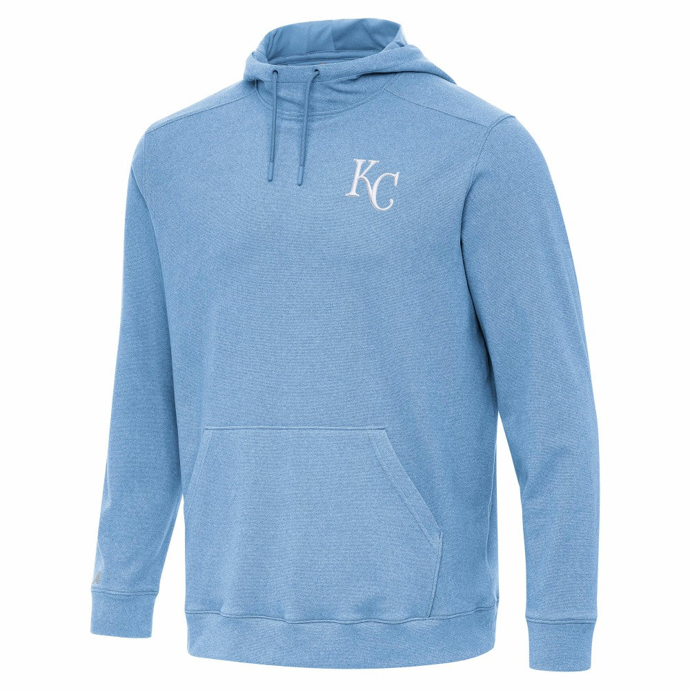 Kansas City Royals Antigua Cloud Pullover Hoodie Heather Powder Blue