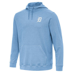 Detroit Tigers Antigua Cloud Pullover Hoodie Heather Powder Blue