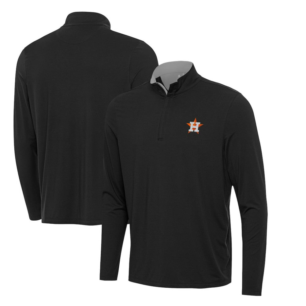 Houston Astros Antigua Content Quarter-Zip Top Black