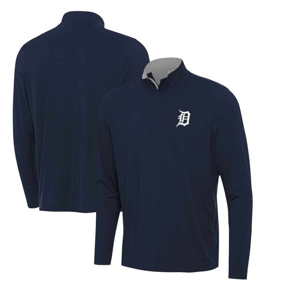 Detroit Tigers Antigua Content Quarter-Zip Top Navy