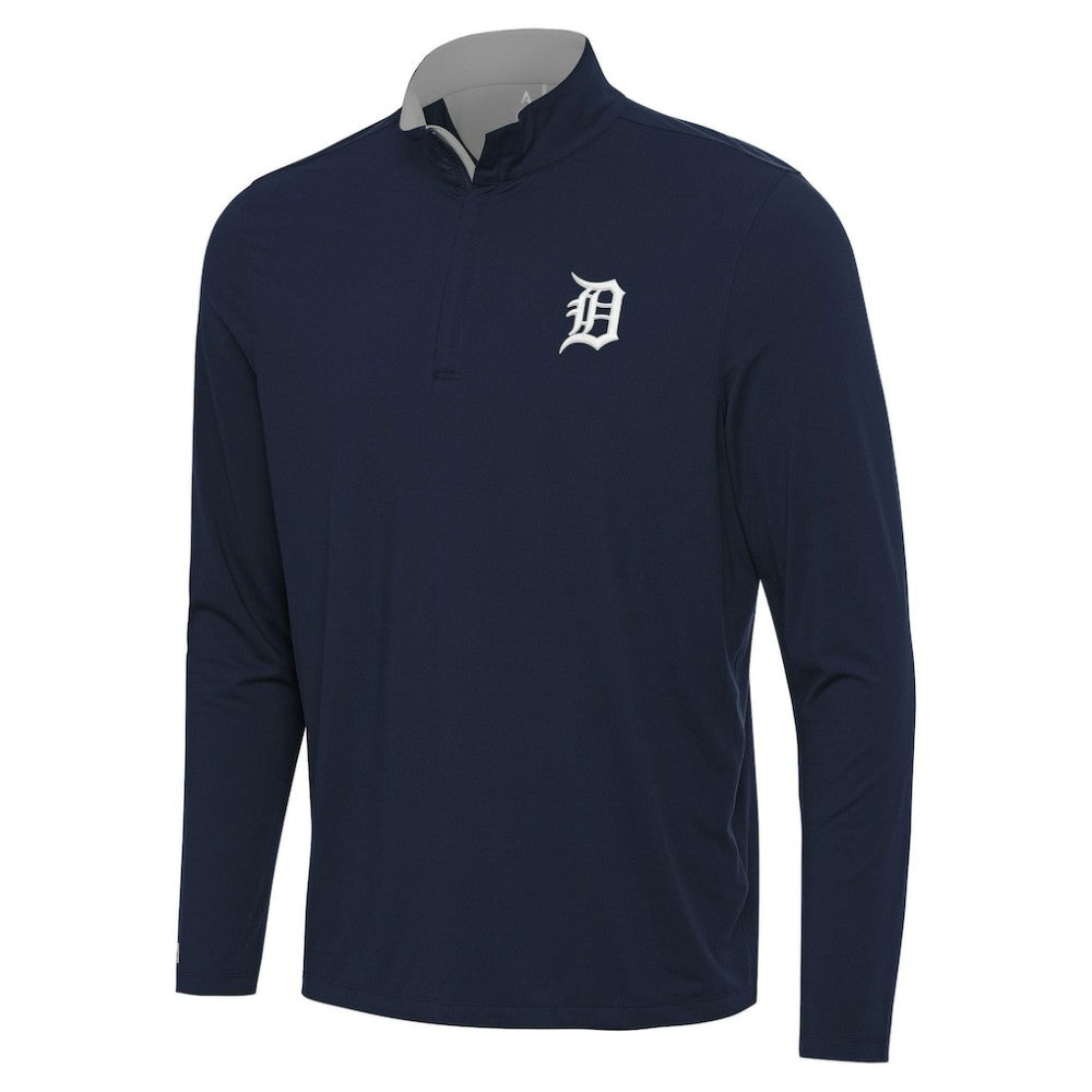Detroit Tigers Antigua Content Quarter-Zip Top Navy