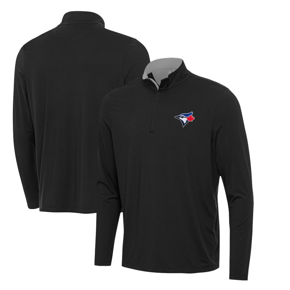 Toronto Blue Jays Antigua Content Quarter-Zip Top Black