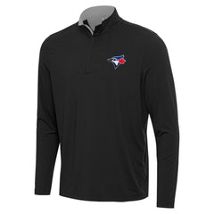 Toronto Blue Jays Antigua Content Quarter-Zip Top Black