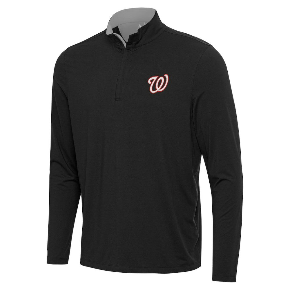 Washington Nationals Antigua Content Quarter-Zip Top Black