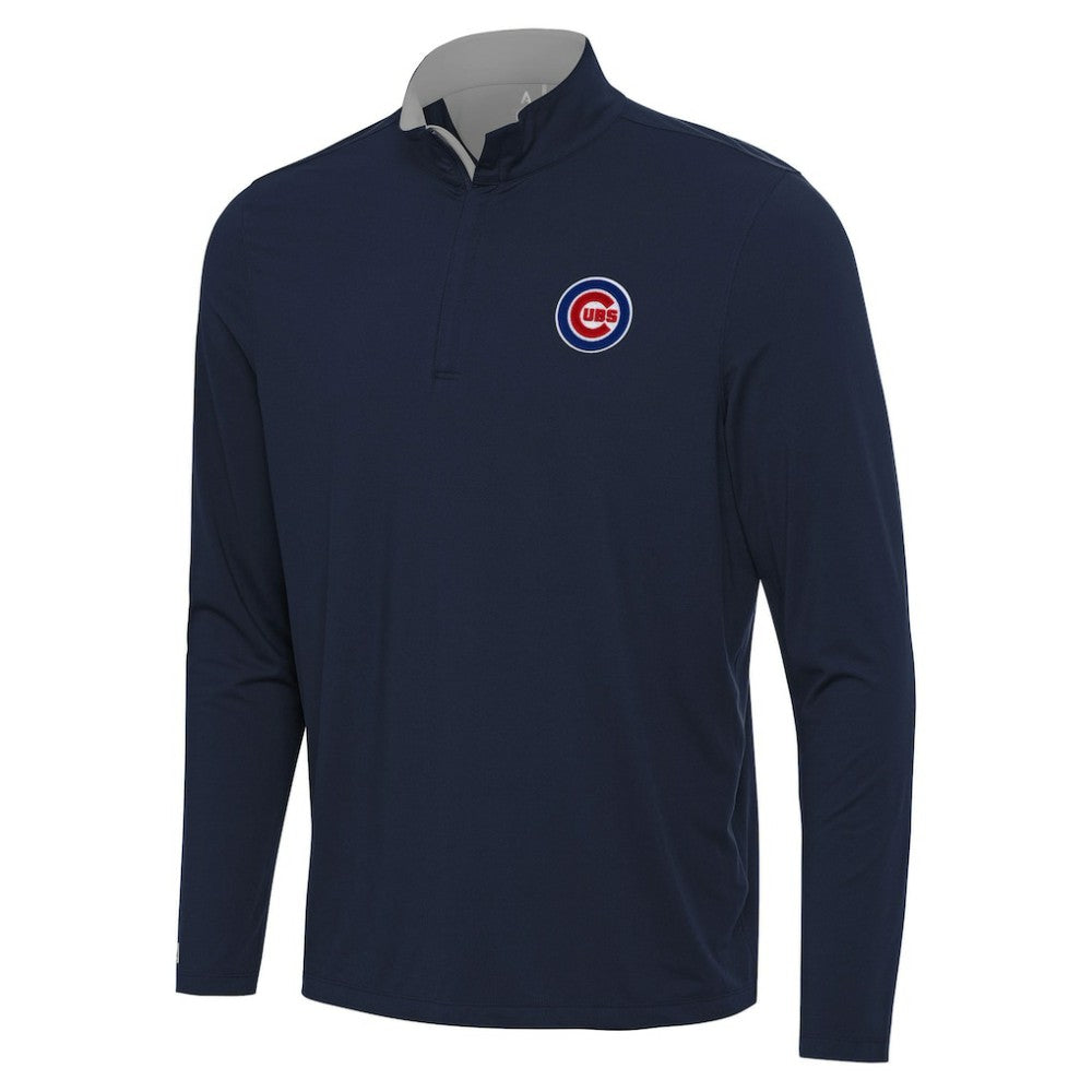 Chicago Cubs Antigua Content Quarter-Zip Top Navy