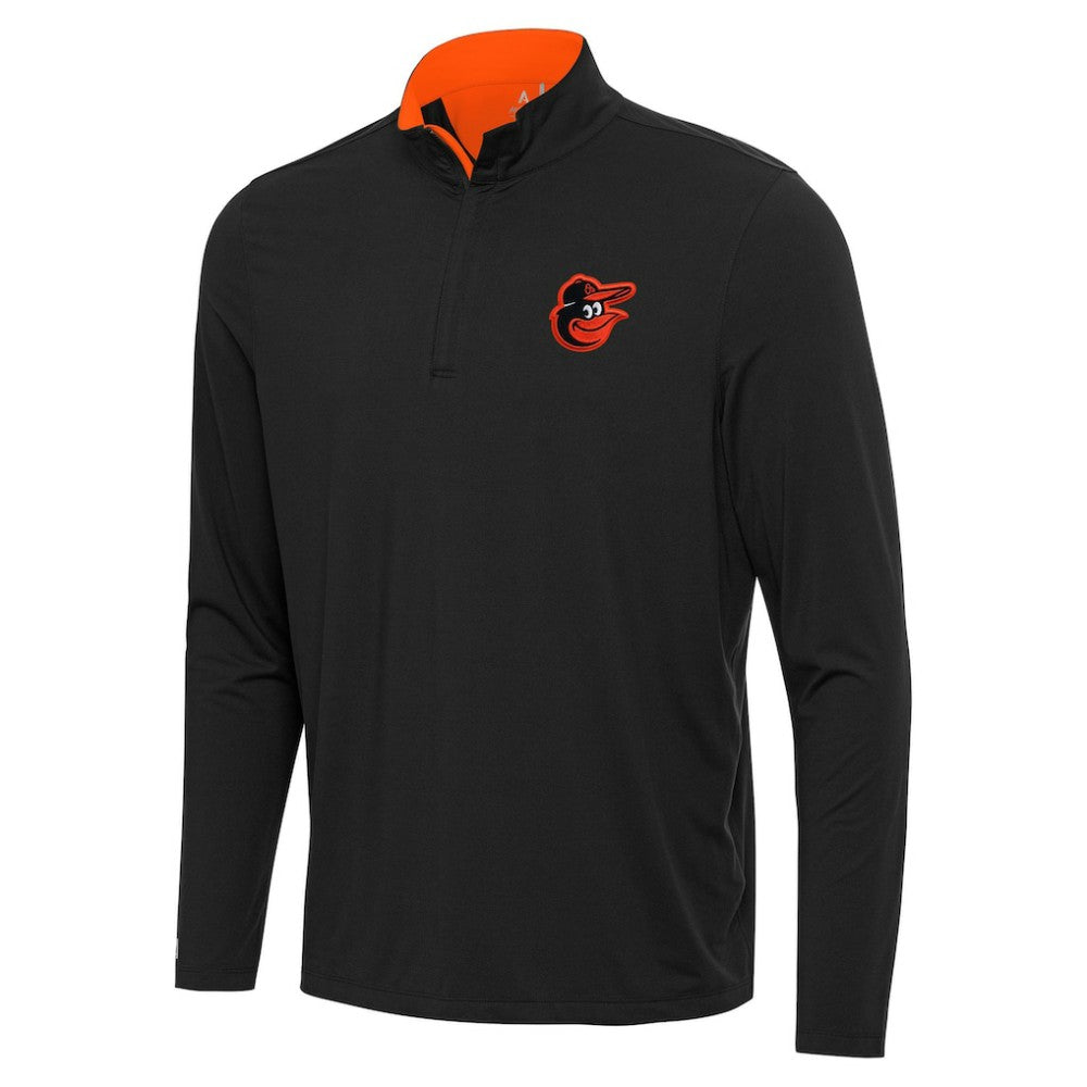Baltimore Orioles Antigua Content Quarter-Zip Top Black