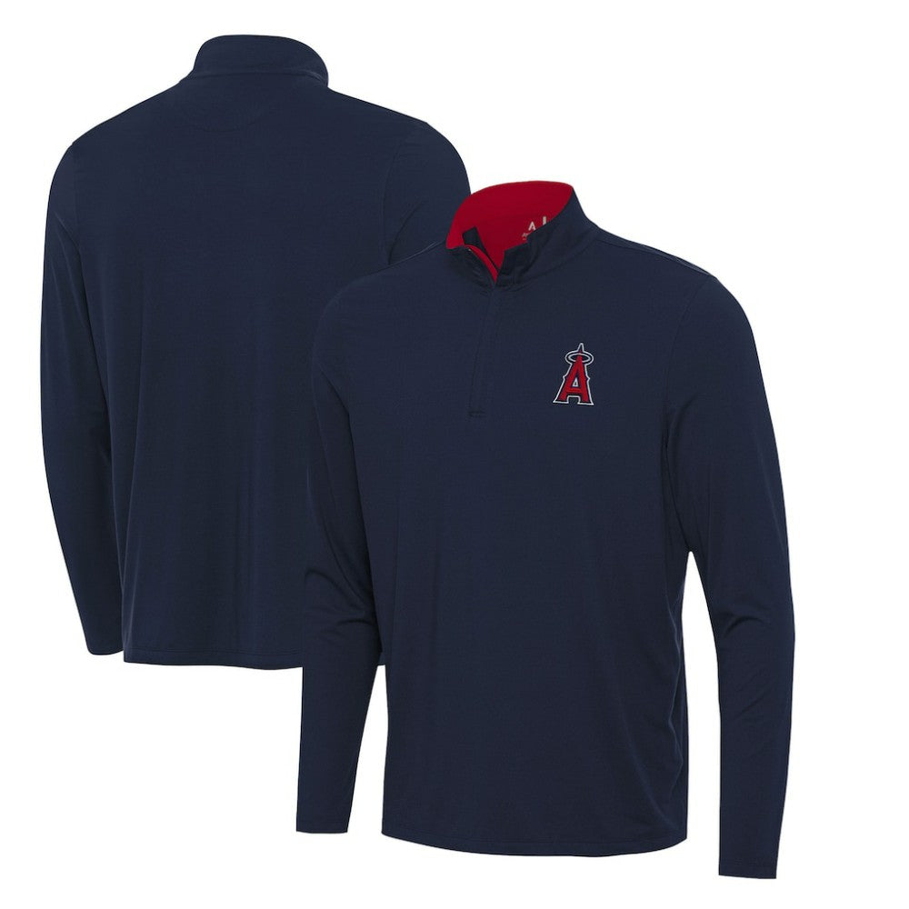 Los Angeles Angels Antigua Content Quarter-Zip Top Navy