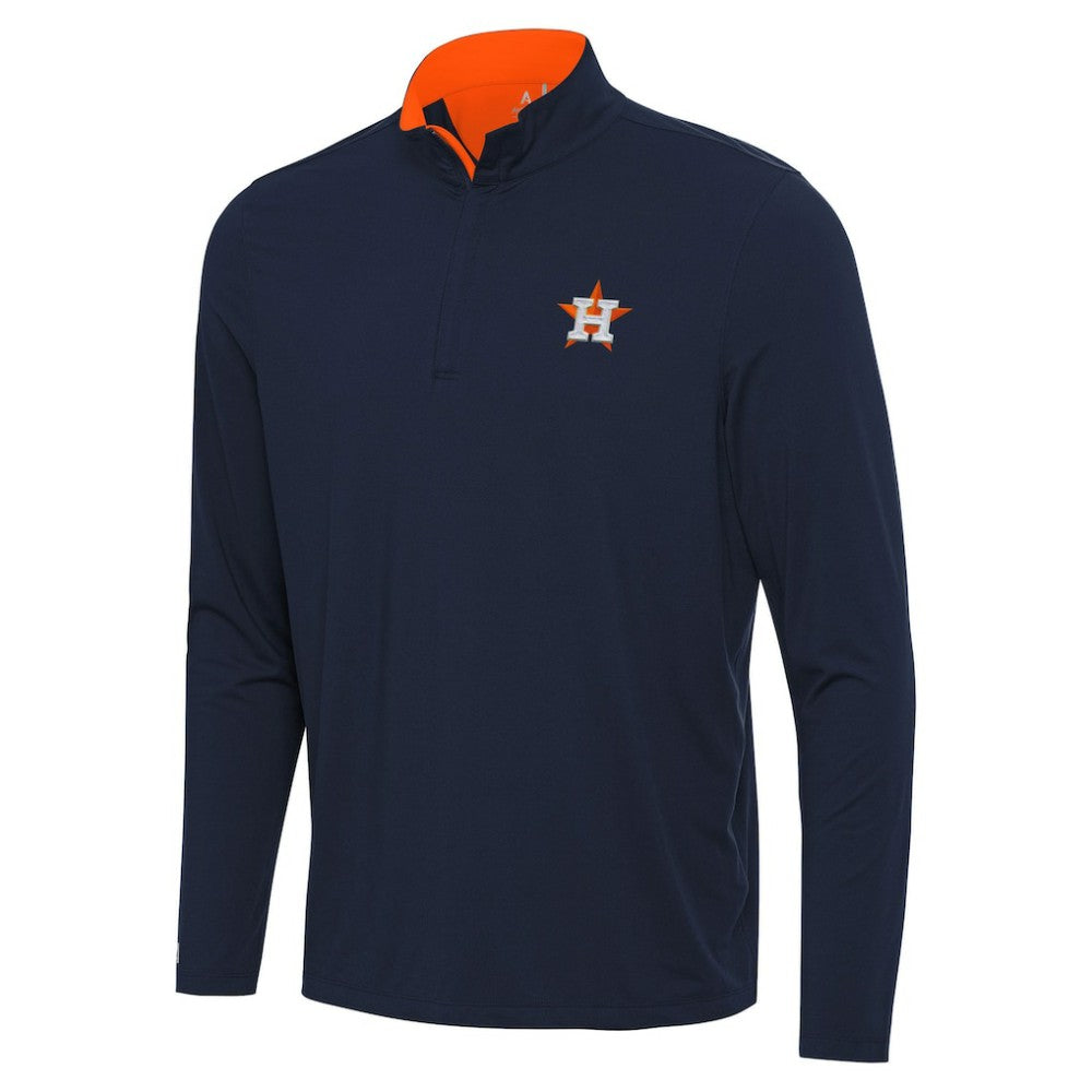 Houston Astros Antigua Content Quarter-Zip Top Navy