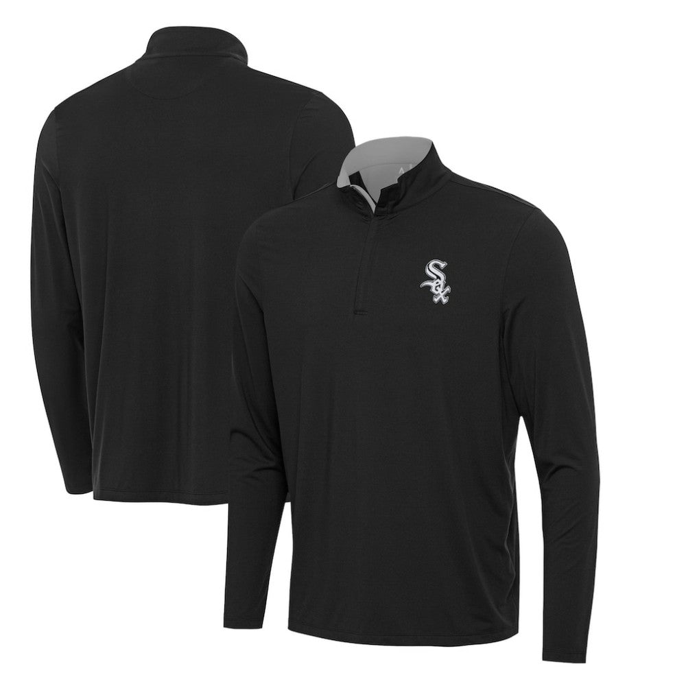 Chicago White Sox Antigua Content Quarter-Zip Top Black