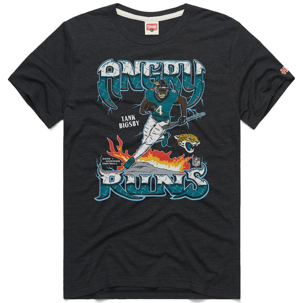 Tank Bigsby Jacksonville Jaguars Homage Unisex Angry Runs Player Graphic Tri-Blend T-Shirt - Charcoal for sale