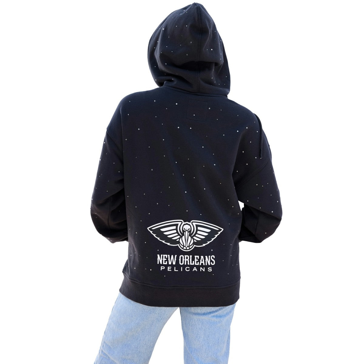 New Orleans Pelicans Terez Women's Oversized Allover Gemstone Full-Zip Hoodie - Black online