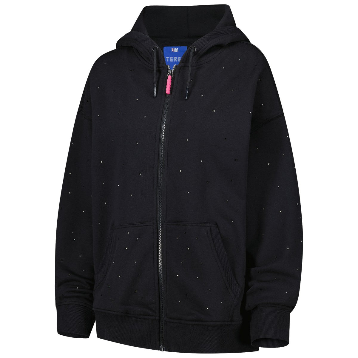 New York Knicks Terez Women's Oversized Allover Gemstone Full-Zip Hoodie - Black sale