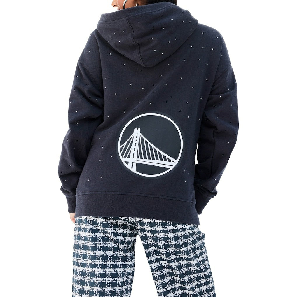 Golden State Warriors Terez Women's Oversized Allover Gemstone Full-Zip Hoodie sale - Black on sale