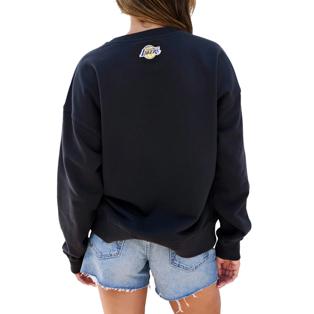 Los Angeles Lakers Terez Women's Gemstone Logo Pullover Sweatshirt - Black shop