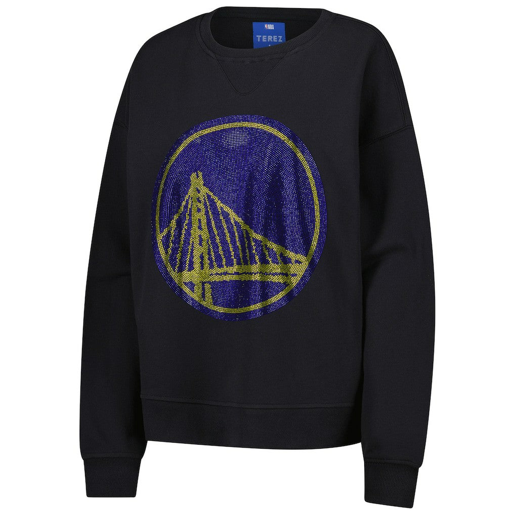 Golden State Warriors Terez Women's Gemstone Logo Pullover Sweatshirt sale - Black outlet