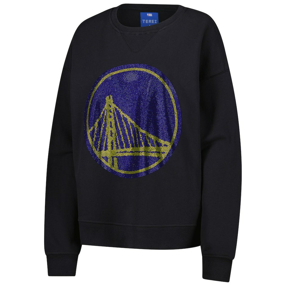 Golden State Warriors Terez Women's Gemstone Logo Pullover Sweatshirt sale - Black outlet