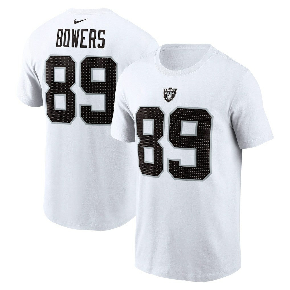 Brock Bowers Las Vegas Raiders Name & Number T-Shirt - White for sale