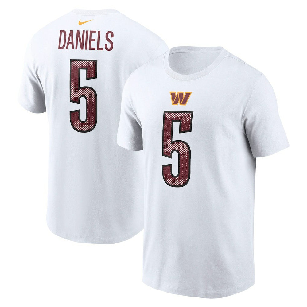 Jayden Daniels Washington Commanders Name & Number T-Shirt - White online