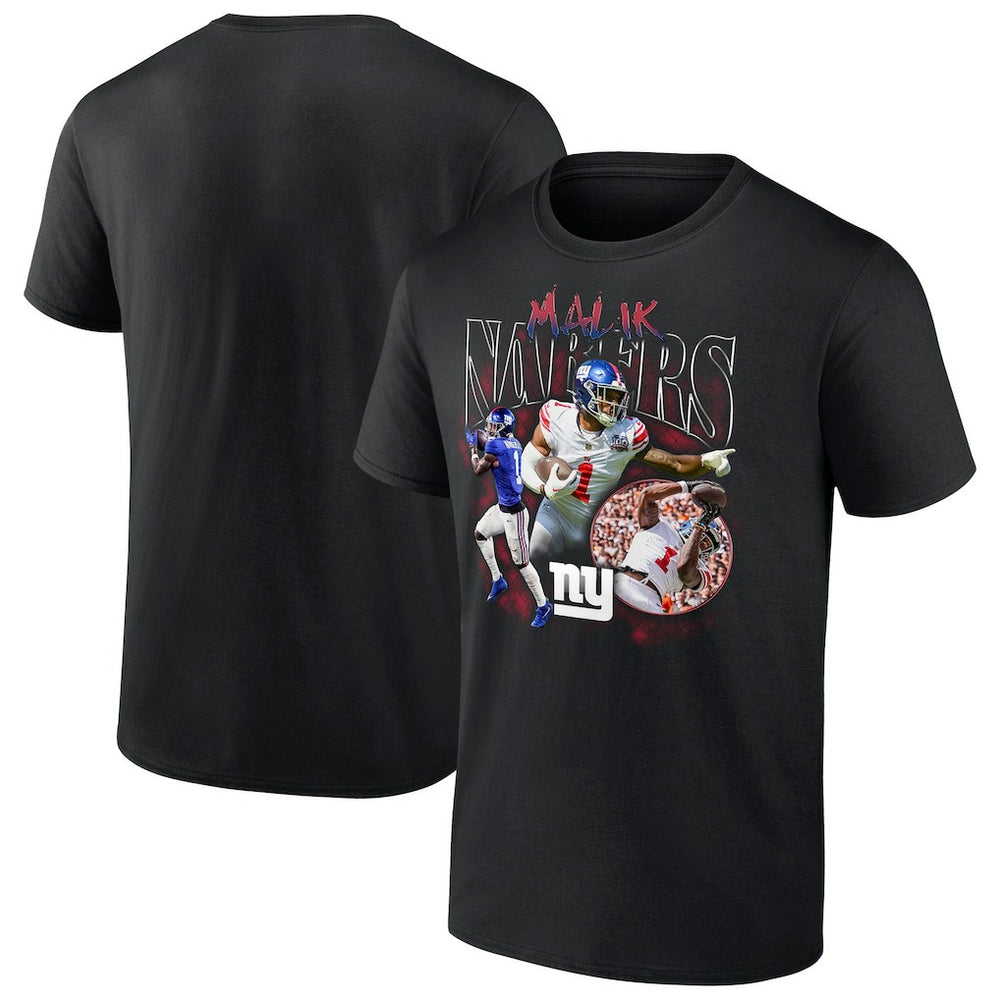 Malik Nabers New York Giants Notorious Player Graphic T-Shirt - Black sale