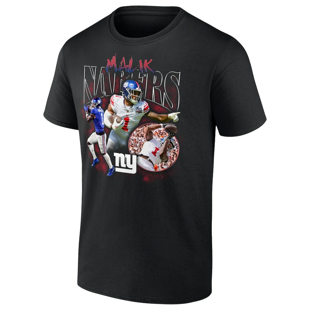 Malik Nabers New York Giants Notorious Player Graphic T-Shirt - Black sale