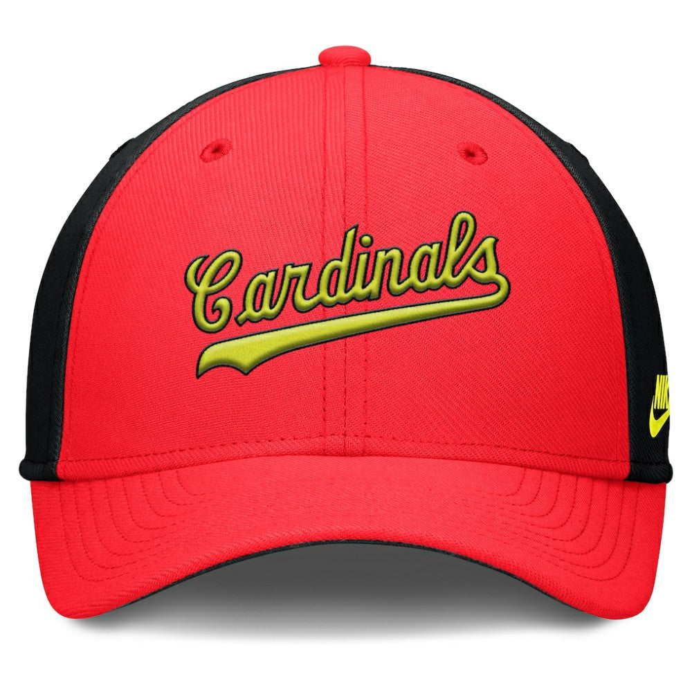 St. Louis Cardinals Neon 90s Rise SwooshFlex Hat Crimson/Black