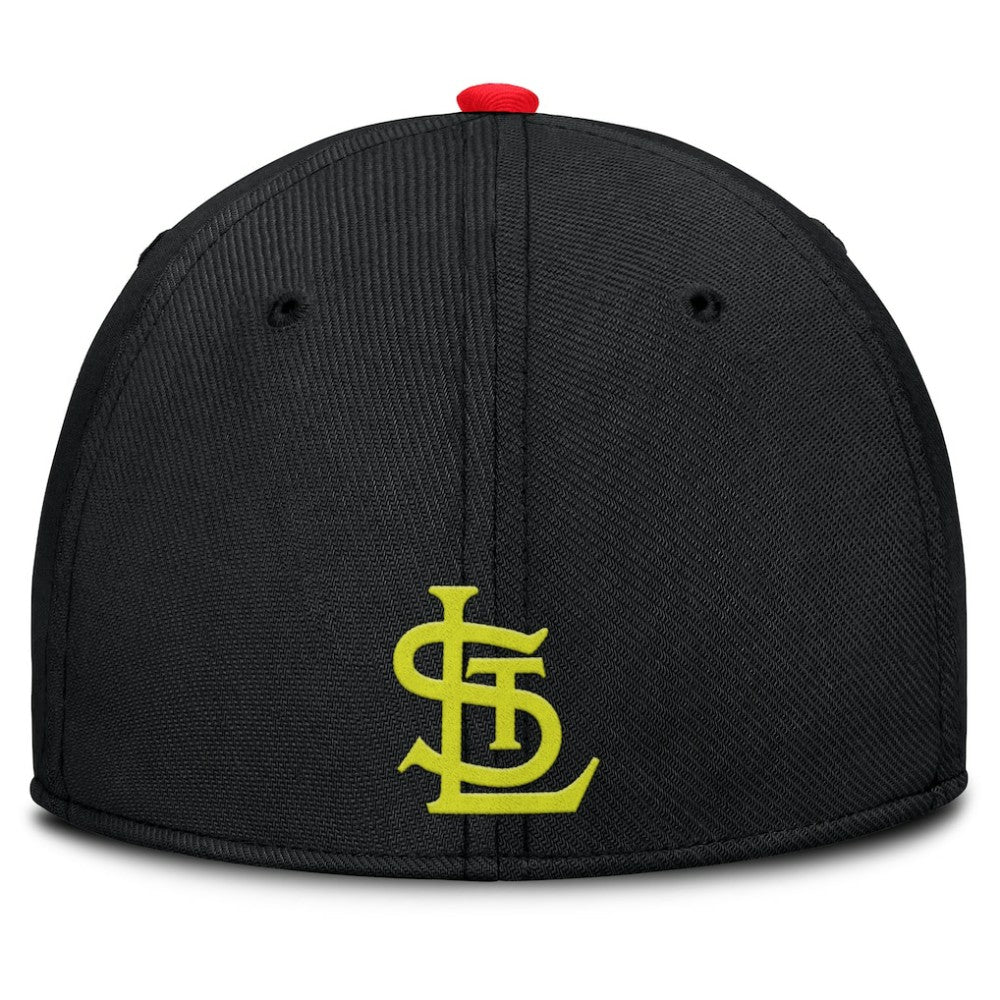 St. Louis Cardinals Neon 90s Rise SwooshFlex Hat Crimson/Black