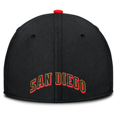 San Diego Padres Neon 90s Rise SwooshFlex Hat Crimson/Black