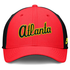 Atlanta Braves Neon 90s Rise SwooshFlex Hat Crimson/Black