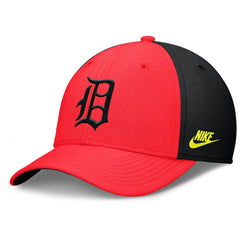 Detroit Tigers Neon 90s Rise SwooshFlex Hat Crimson/Black