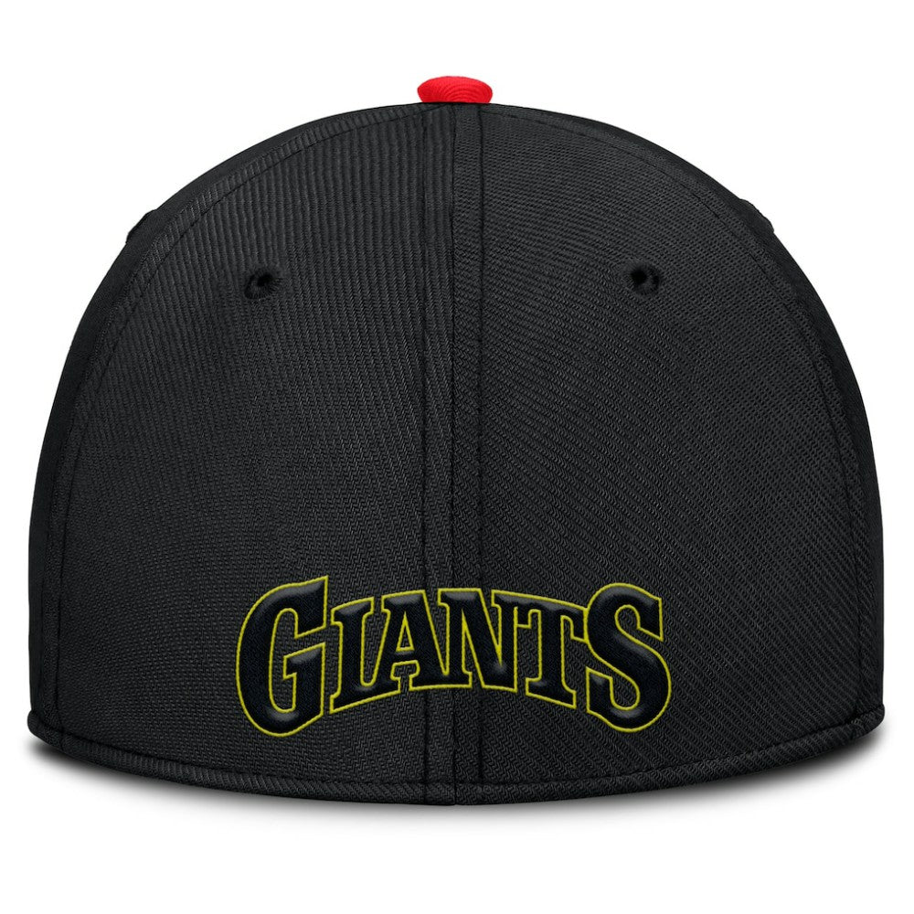 San Francisco Giants Neon 90s Rise SwooshFlex Hat Crimson/Black