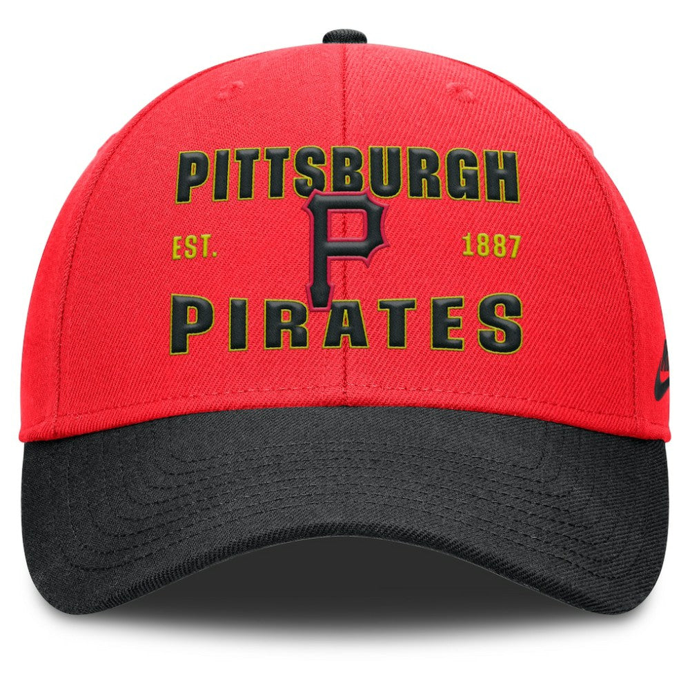 Pittsburgh Pirates Neon 90s Rise Adjustable Hat Crimson/Black