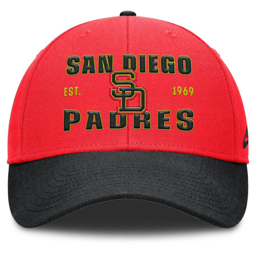 San Diego Padres Neon 90s Rise Adjustable Hat Crimson/Black