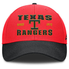 Texas Rangers Neon 90s Rise Adjustable Hat Crimson/Black